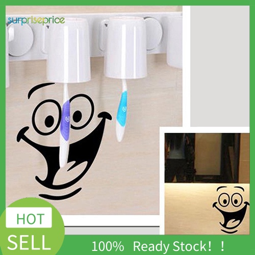 Miếng Dán Tường Hình Mặt Cười Vui Nhộn Trang Trí Nhà Bếp / Phòng Tắm