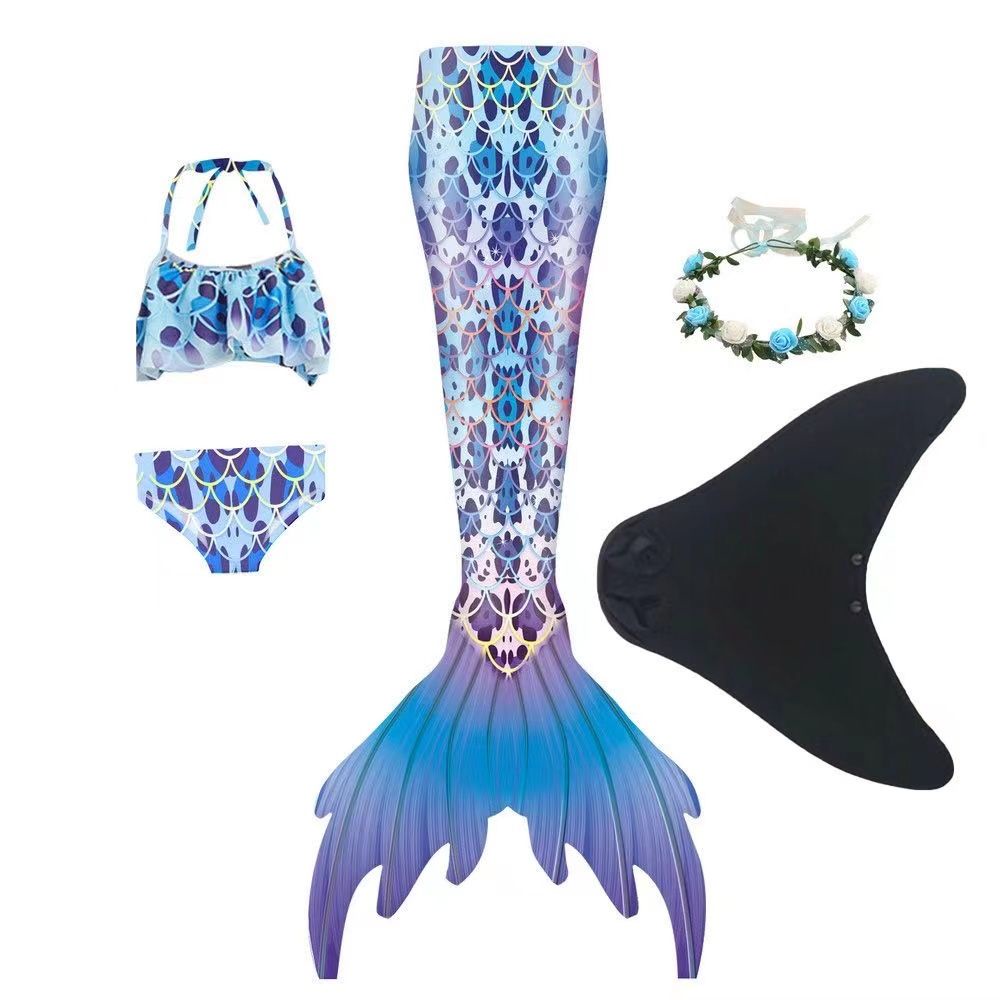 Bộ Đồ Bơi Đuôi Nàng Tiên Cá Bằng Silicone Cho Trẻ Em Và Người Lớn