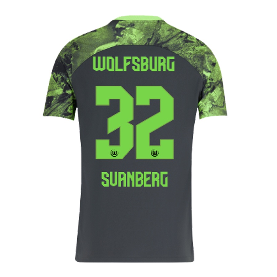 Bộ Quần Áo Bóng Đá Sân Nhà WALDSCHMIDT L.NMECHA KAMINSKI 2023 / 2024 23 / 24 VfL Wolfsburg