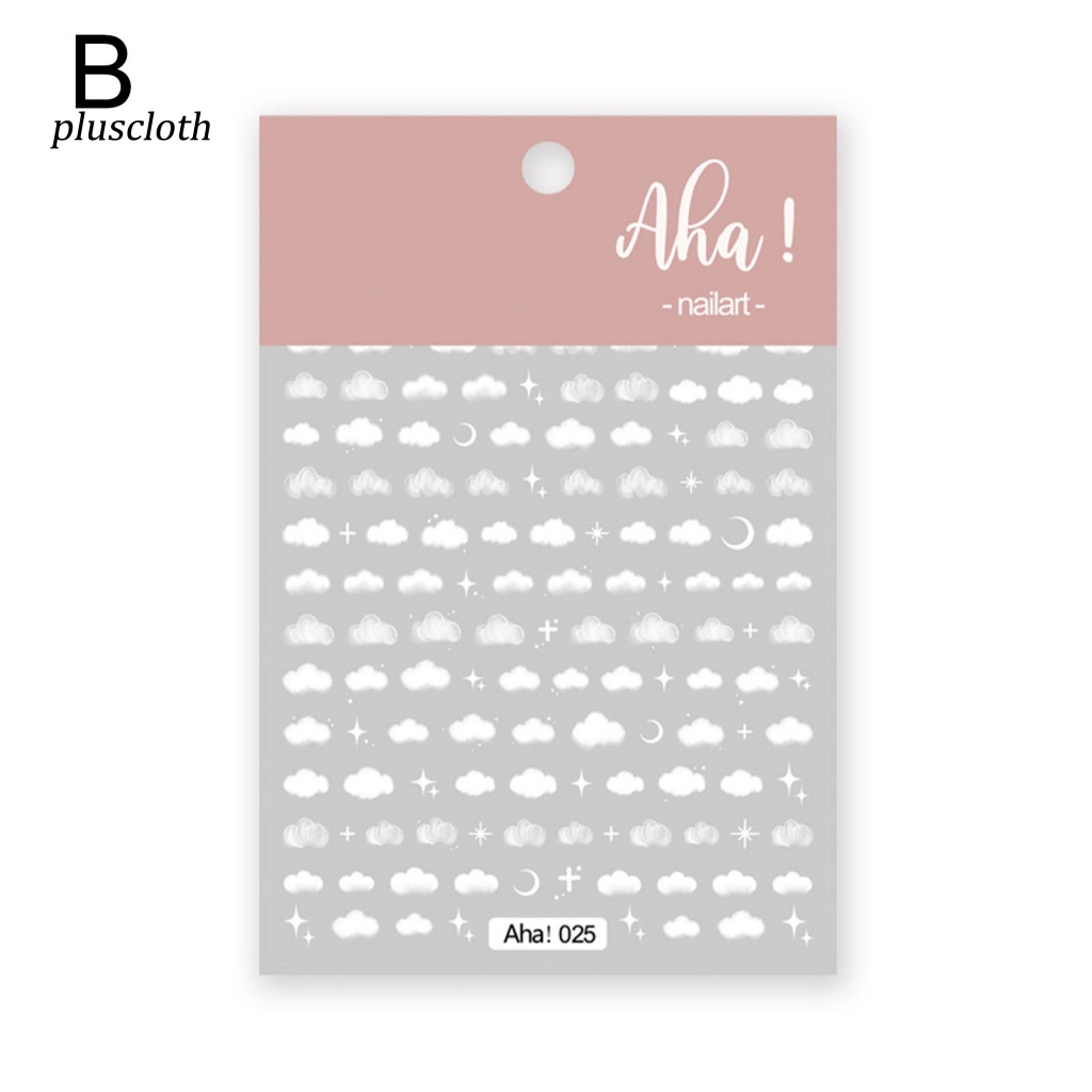 Miếng Dán Trang Trí Móng Tay Hình Hoa Màu Trắng Trong Mờ Dành Cho Nữ