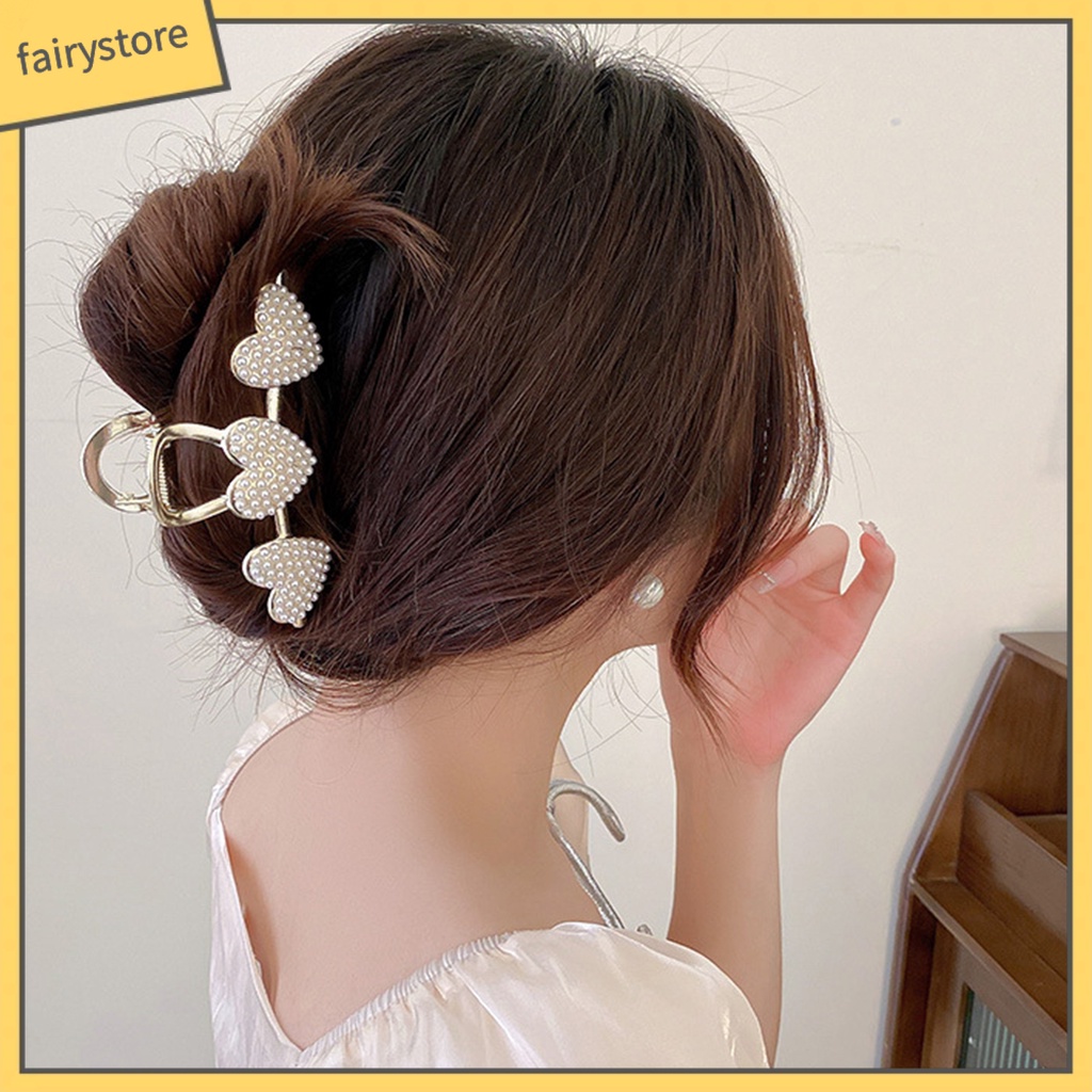 Kẹp Tóc Hình Trái Tim Đính Đá Lấp Lánh Bằng Thép Không Gỉ