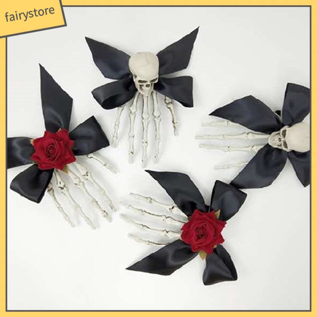 Kẹp Tóc Hình Xương Bàn Tay Halloween Chống Trượt Chống Rơi
