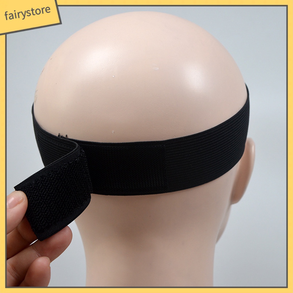 Băng Đô Cố Định Tóc Giả Màu Đen Chống Trượt Độ Co Giãn Cao