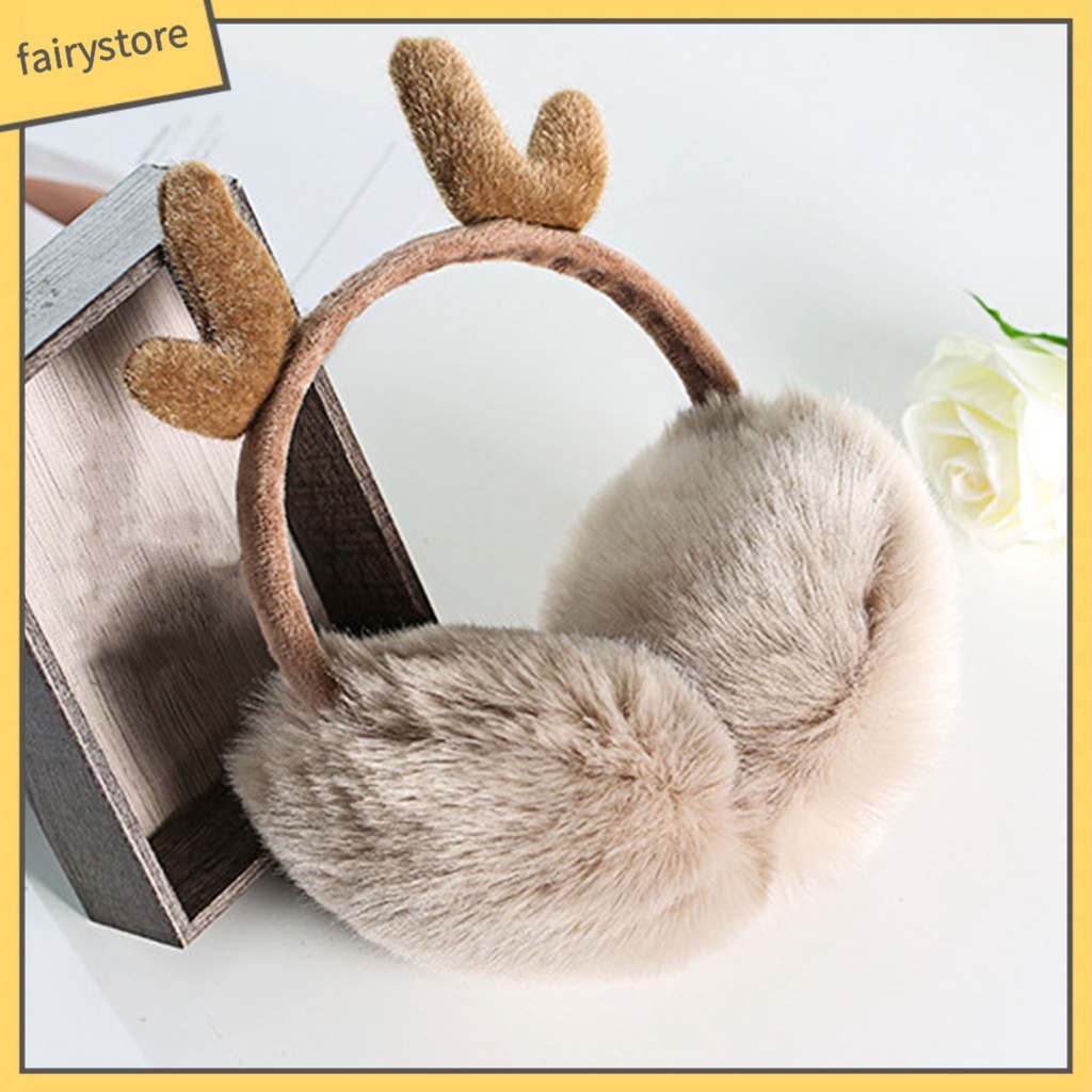 Bông Chụp Tai Phủ Lông Thỏ Giả Mềm Mại Màu Trơn Chống Trượt Thoải Mái Giữ Ấm Mùa Thu Đông Cho Nữ