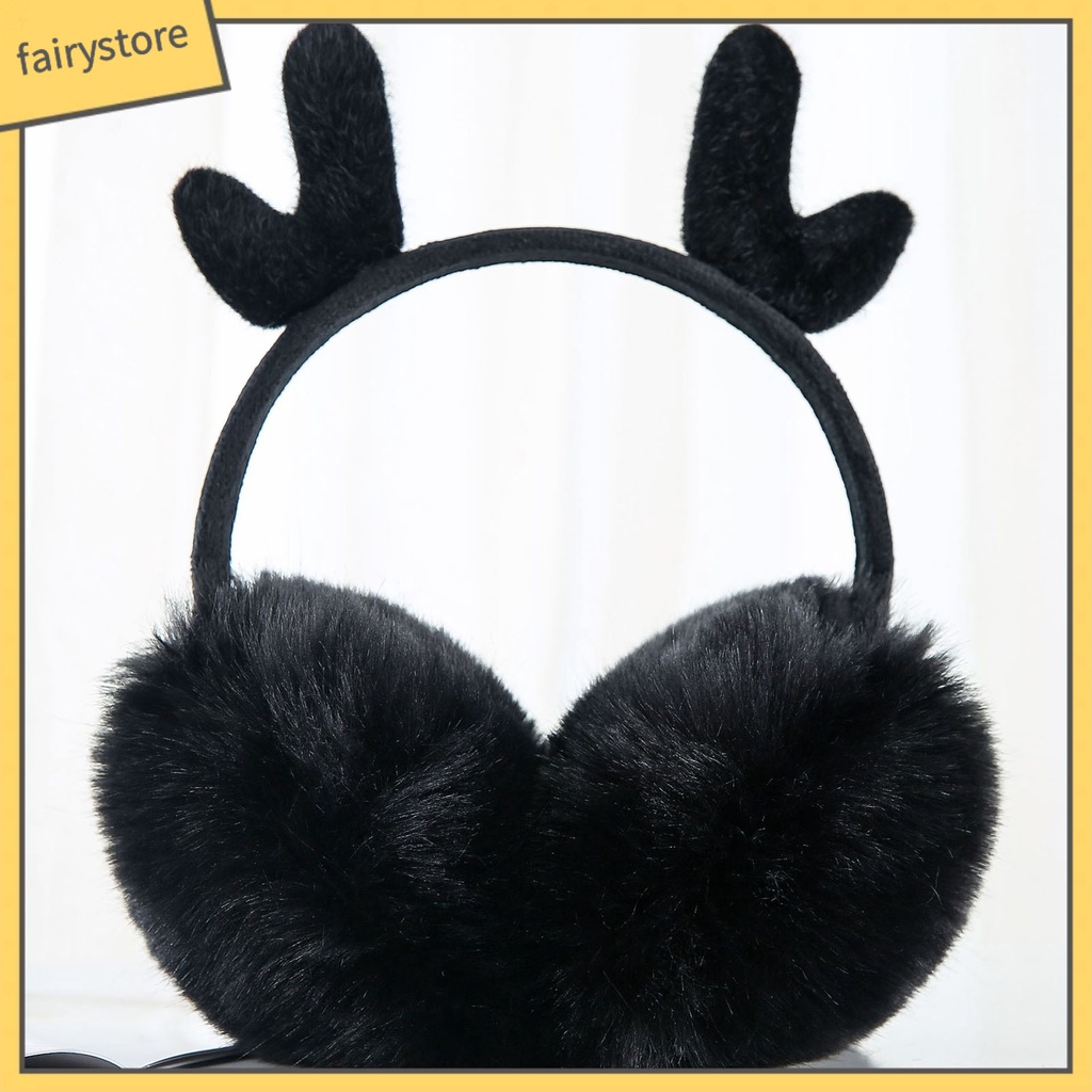 Bông Chụp Tai Phủ Lông Thỏ Giả Mềm Mại Màu Trơn Chống Trượt Thoải Mái Giữ Ấm Mùa Thu Đông Cho Nữ