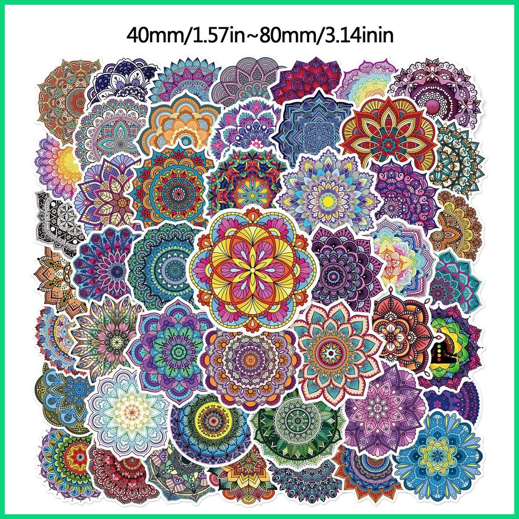 Bộ 50 Đề Can Dán Trang Trí Điện Thoại Chống Thấm Nước Nhiều Màu Dễ Thương