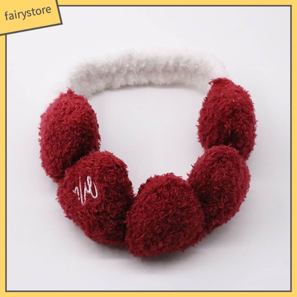 Băng Đô Cài Tóc Mềm Mại Hình Trái Tim Dễ Thương Dùng Rửa Mặt / Trang Điểm Cho Nữ