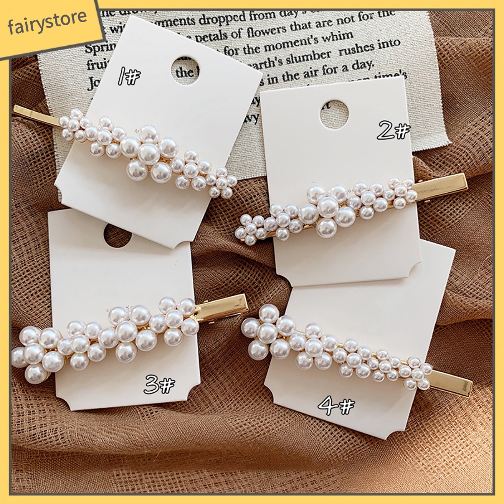 1 / 2 Kẹp Tóc Đính Ngọc Trai Giả Thời Trang Nữ