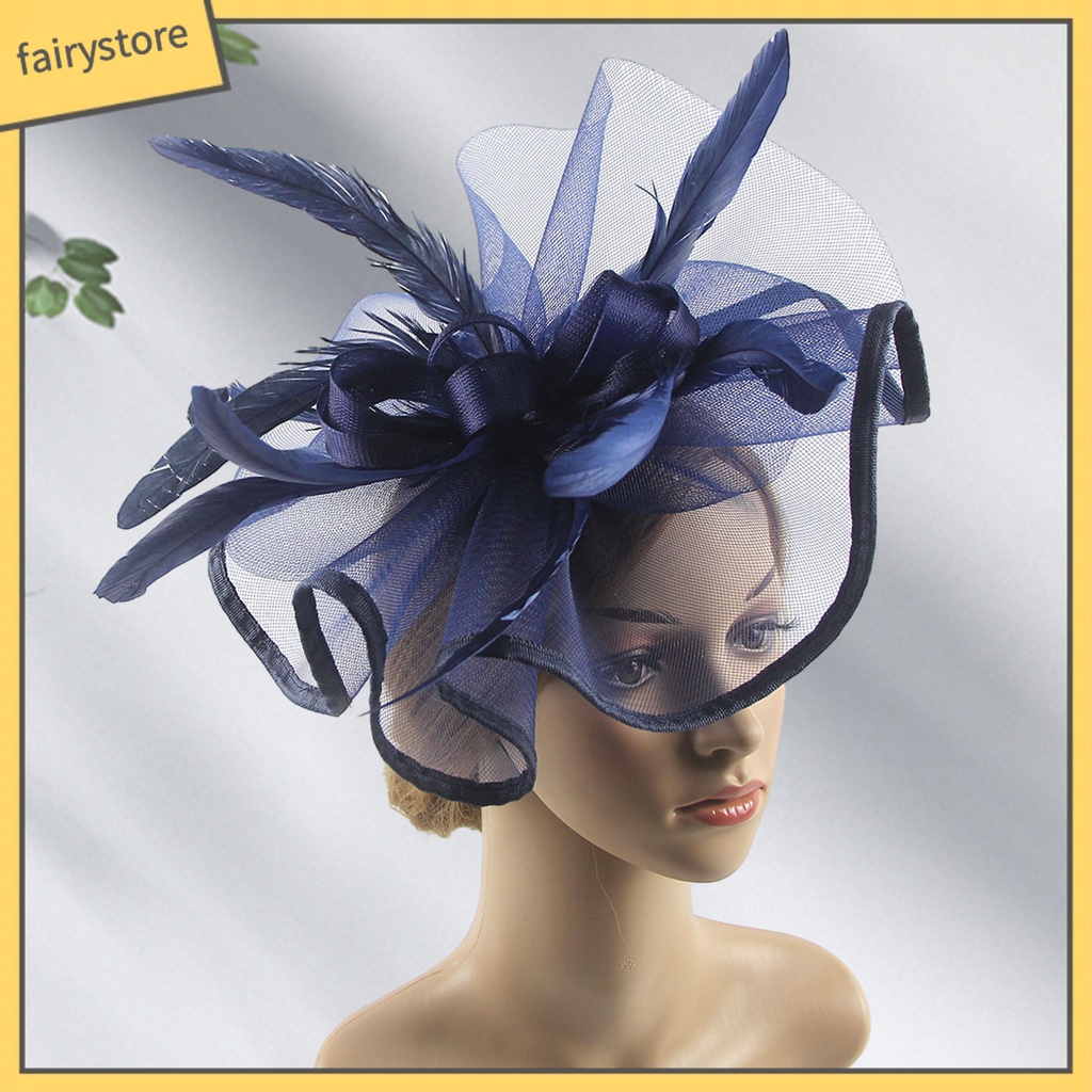 Mũ Lưới Thắt Nơ Trang Trí Tóc Màu Trơn Thanh Lịch