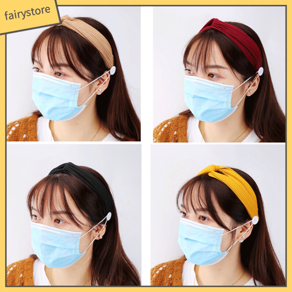 Set 6 Băng Đô Cài Tóc Co Giãn Bảo Vệ Tai Dùng Tập Yoga / Y Tá