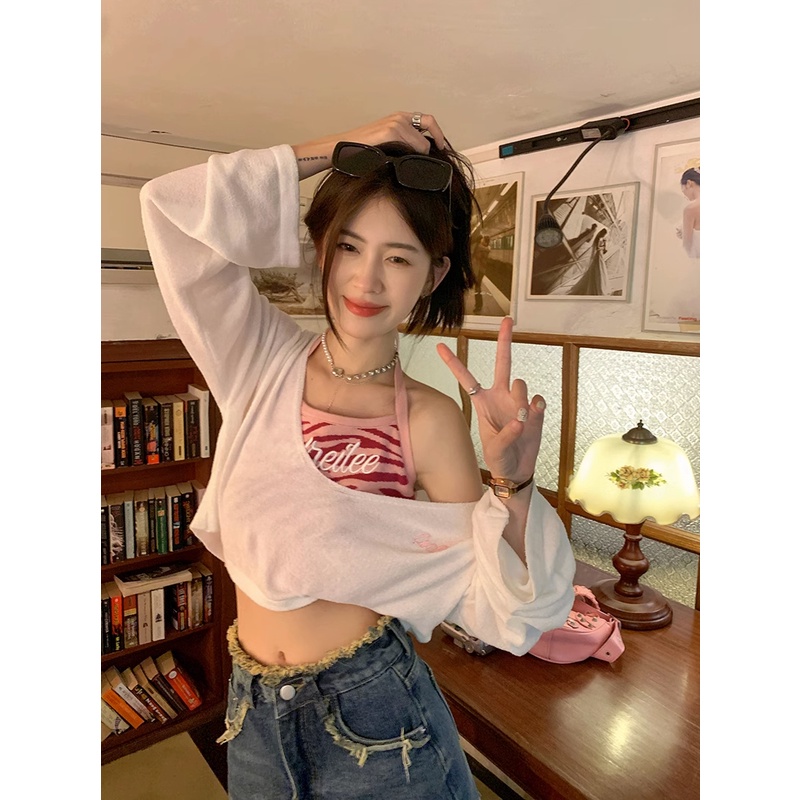 Áo Hai Dây Ngắn In Họa Tiết Thời Trang Mùa Hè 2023 Cho Nữ