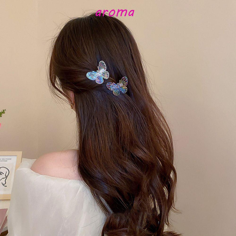 Kẹp Tóc Hình Bướm Trong Suốt Phong Cách Vintage Thanh Lịch Cho Nữ