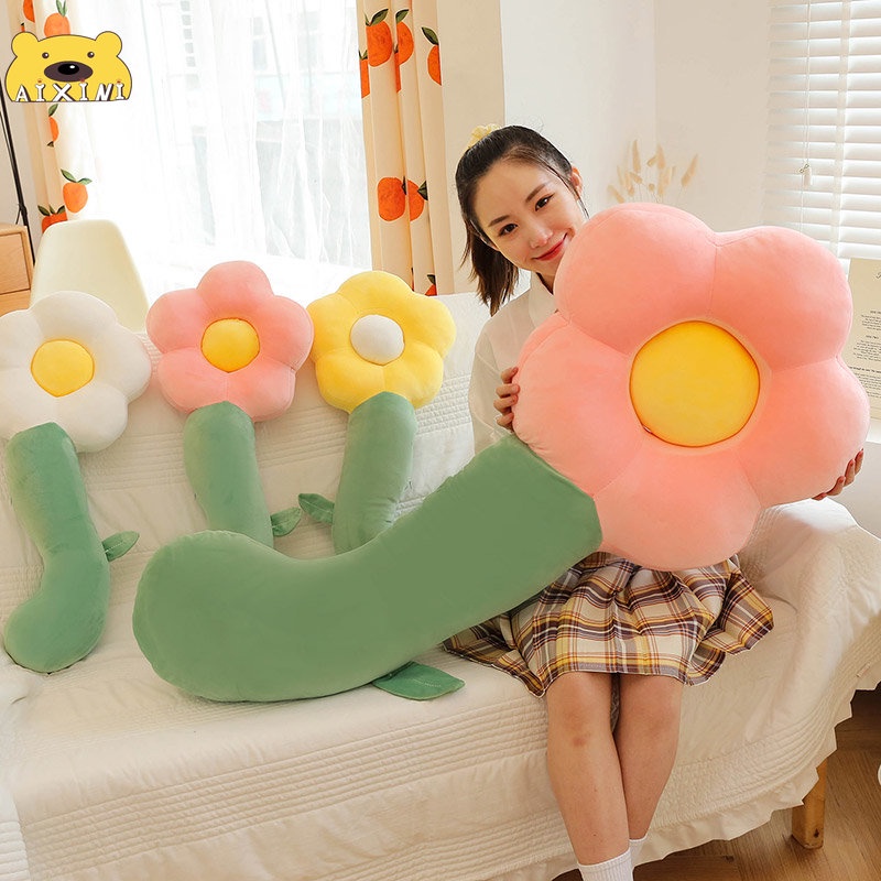 Gối Ôm Kẹp Hình Bông Hoa Lớn Ba Trong Một Dành Cho Bé Gái Ngủ Búp Bê