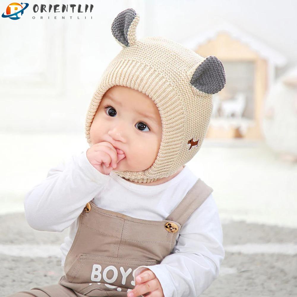 Mũ Len Dệt Kim Giữ Ấm Tai Thời Trang Mùa Đông Dành Cho Trẻ Nhỏ 1-3 Tuổi