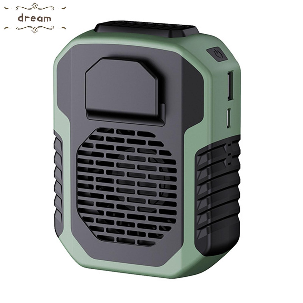 【DREAMLIFE】Waist Clip Fan 3 Speed ABS Hand-Free Neck Hanging Cooler With Charging Cable
