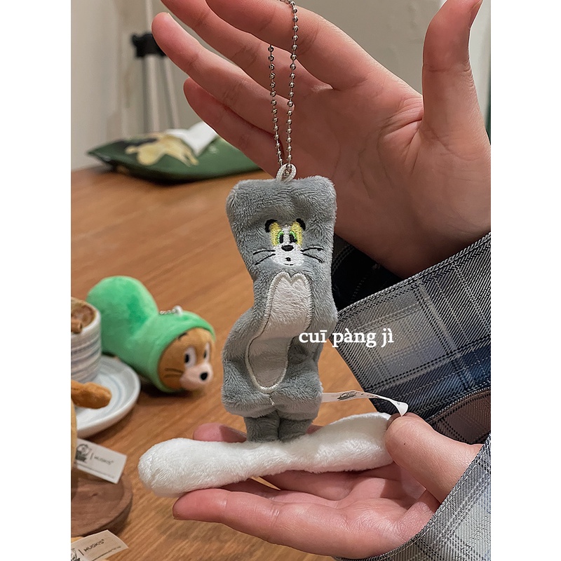 Móc Khóa Hình Mèo Tom Và Chuột Jerry Nhồi Bông Dễ Thương