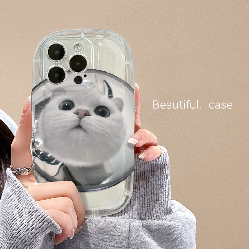 Ốp Điện Thoại Silicone Mềm Trong Suốt Chống Sốc In Hình Mèo Dễ Thương Cho IPhone 14 13 12 11 Pro Max XS X XR 8 + 7 Plus