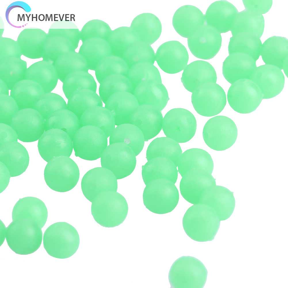 100 Hạt Phát Sáng Trong Bóng Tối 5mm Gắn Mồi Câu Cá