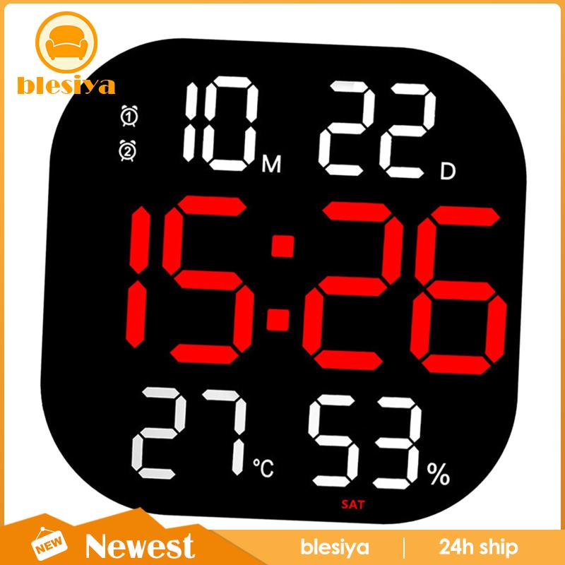 [Blesiya] Đồng Hồ Điện Tử Treo Tường Hiển Thị Ngày Tháng Màn Hình Lớn Có Thể Điều Chỉnh Độ Sáng