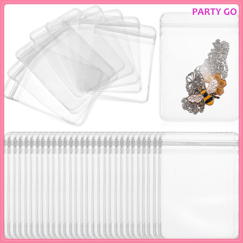 Set 100 Túi Nhựa Pvc Trong Suốt Đựng Trang Sức Tiện Lợi Khi Đi Du Lịch