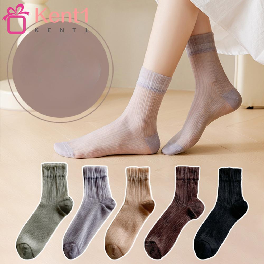 1 5 Đôi Vớ Ren Trong Suốt Nhẹ Nhàng Thời Trang Mùa Hè Cho Nữ