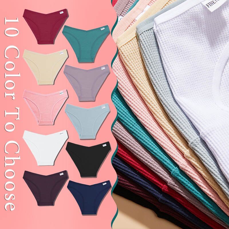 Take Talk Quần Lót Cotton Waffle Mềm Mại Thoáng Khí 10 Màu Trơn Quyến Rũ Cho Nữ