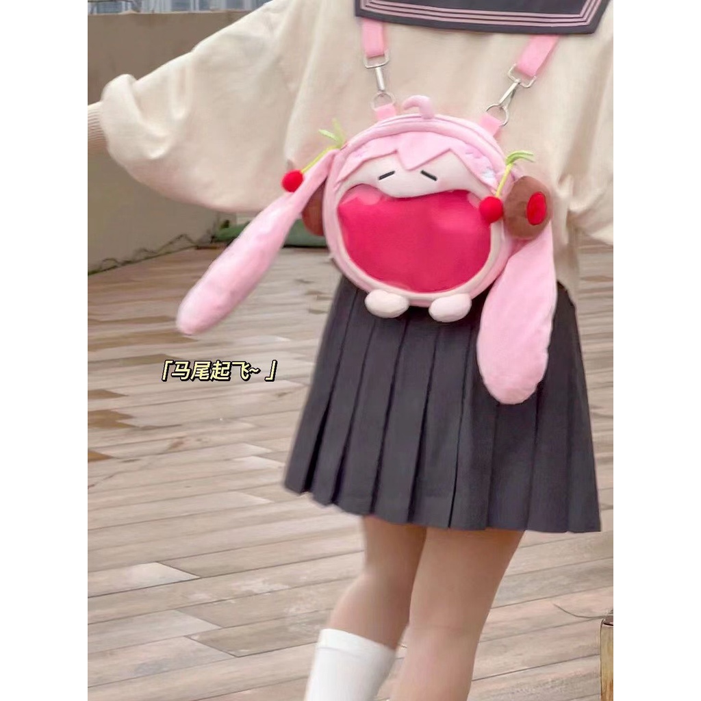 Hàng Mới Về  Balo Đeo Vai Hình Hatsune Miku Sakura