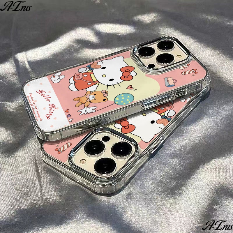 ✅Ốp Điện Thoại Mềm Chống Sốc In Hình Gấu / Mèo Hello Kitty Cho Iphone 14pro 13max plus7 8 / 11iPhone12 IPH2