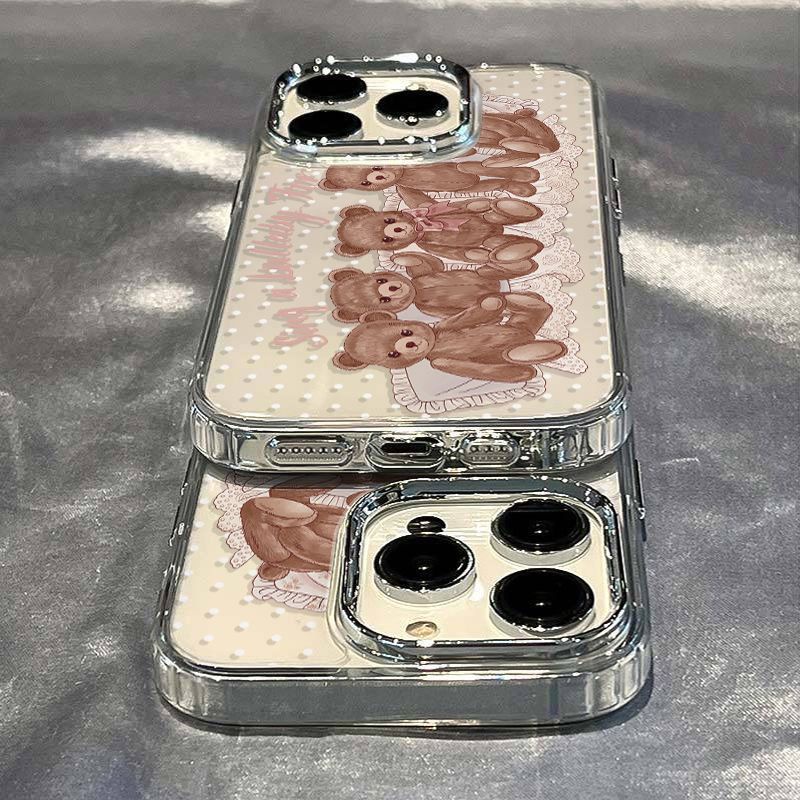 ✅Ốp Điện Thoại Mềm Hình Năm Chú Gấu Nhỏ Đơn Giản Chống Sốc Cho Apple Iphone 11I 12Plusmax13 IOSU 87 14pro