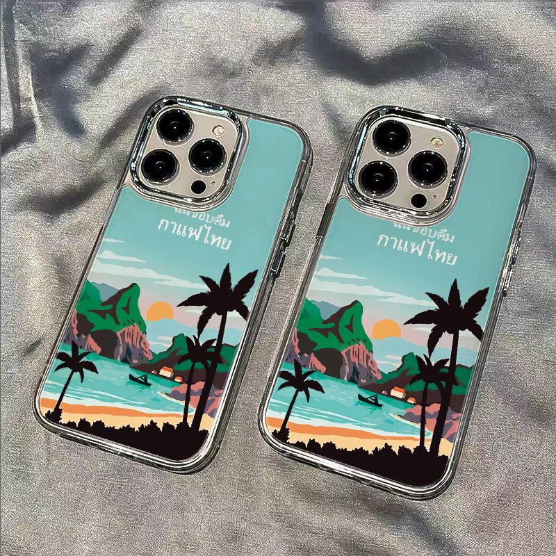 ✅Ốp Điện Thoại Mềm Chống Sốc Họa Tiết Phong Cảnh N8HG Cho iPhone12 max11 / Seaside Apple 137 14pro 12