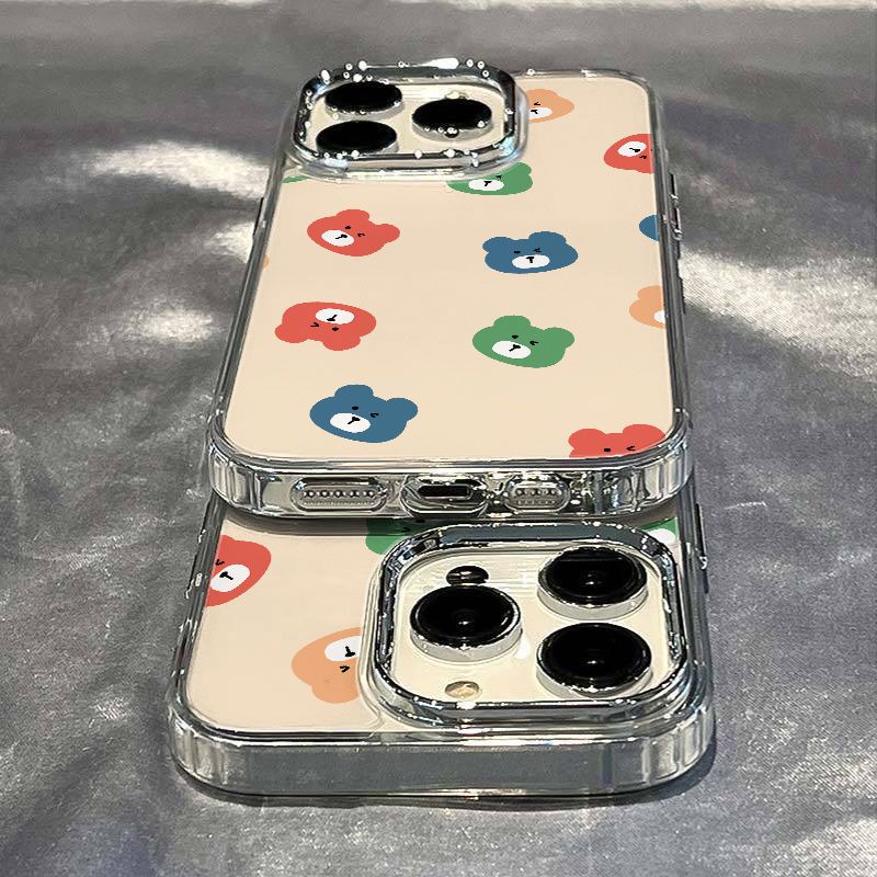 ✅Ốp Điện Thoại Dẻo Họa Tiết Hoạt Hình Chú Gấu Dễ Thương Chống Sốc Cho Iphone12 14pro 7max 1311iPhone12 8 plus