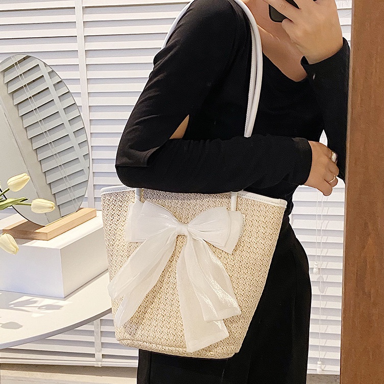 Túi Cói Đeo Vai Sức Chứa Lớn Mẫu Mới 2023 Thời Trang Mùa Hè Cho Nữ