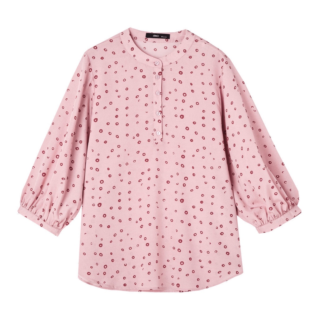 Áo Sơ Mi Chiffon Tay Ngắn Họa Tiết Chấm Bi Thời Trang Mùa Hè Cho Nữ
