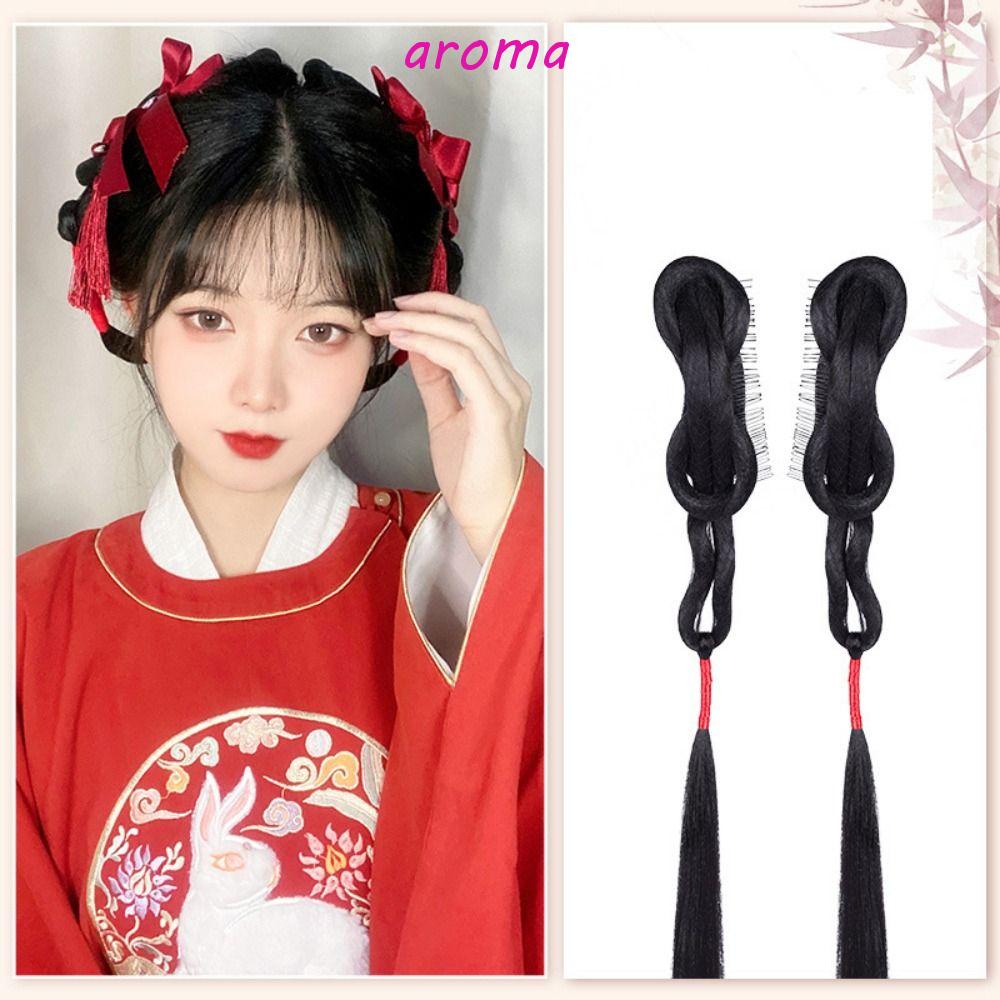 Tóc Giả Màu Đen Ngọt Ngào Phong Cách Hanfu Cổ Điển Thời Trang Cho Nữ