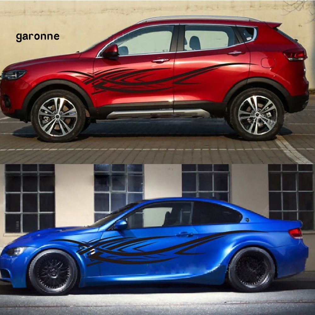 Miếng Dán Trang Trí Thân Xe Hơi Hình Ngọn Lửa 2 Bên Độc Đáo