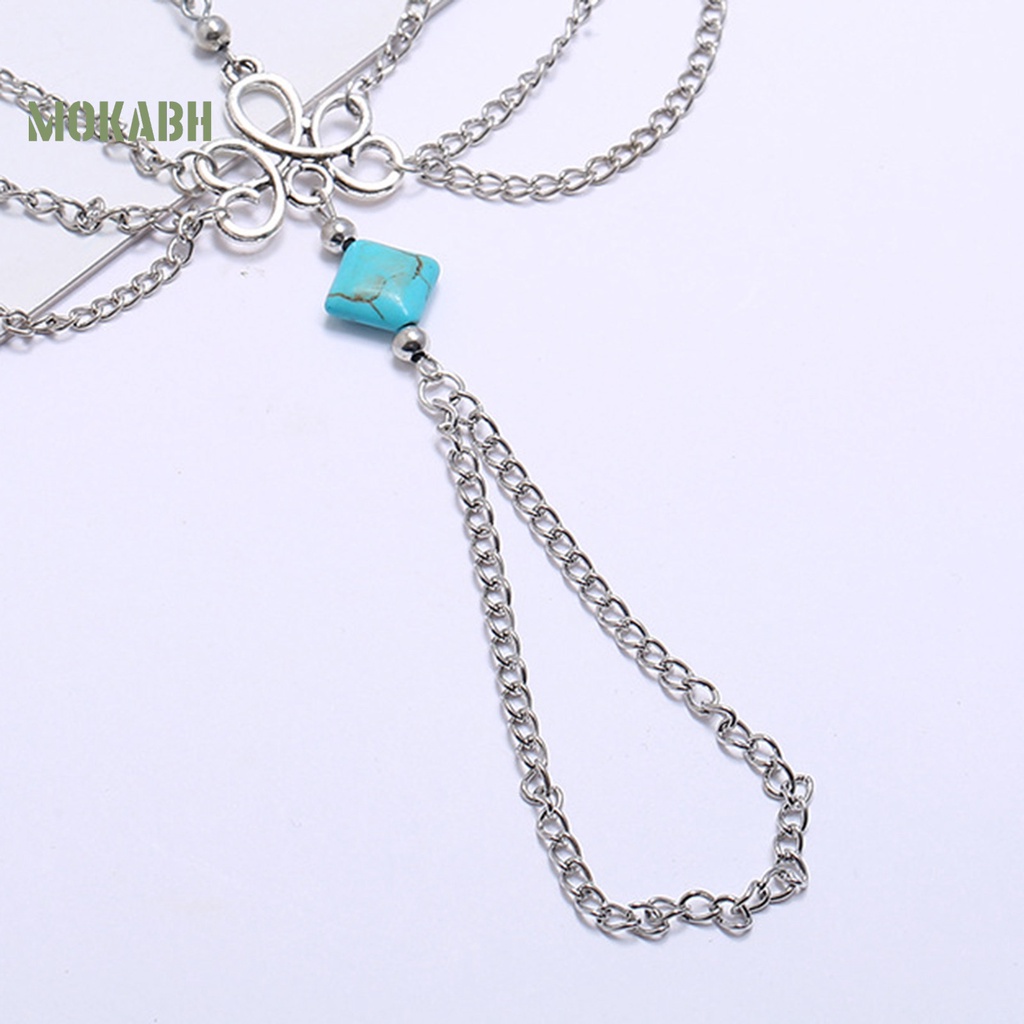 Lắc Chân Nhiều Lớp Bằng Hợp Kim Không Gây Kích Ứng Phong Cách Bohemian Thời Trang Cho Nữ