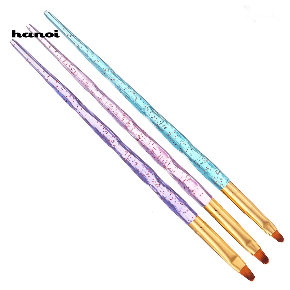 Set 3 Cọ Vẽ Trang Trí Móng Tay Nghệ Thuật Chuyên Dụng