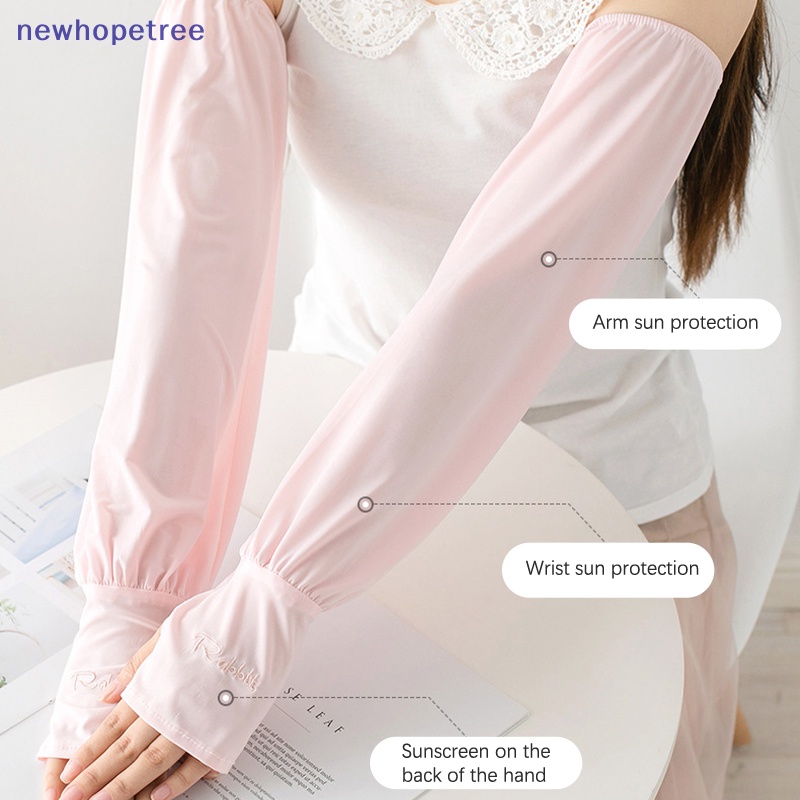 1 Cặp Găng Tay Dài Bằng Lụa Lạnh Thời Trang Unisex