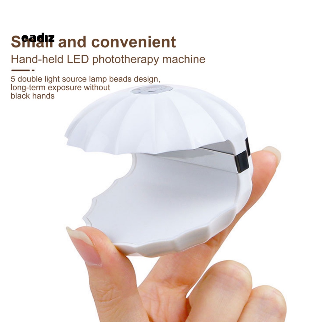 1 Bộ Đèn Hong Khô Móng Tay Nhanh Chóng Hình Vỏ Sò Kèm Sạc USB Tiện Dụng Cho Gia Đình