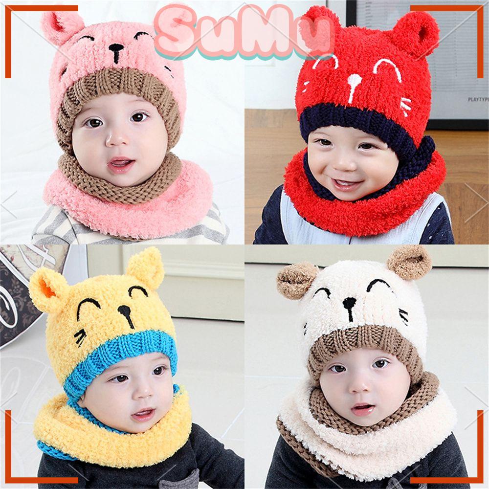 Mũ Len Dệt Kim Che Tai Giữ Ấm Cho Bé