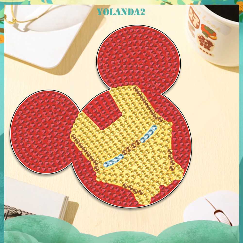 Bộ Tranh Đính Đá Tự Làm Họa Tiết Hoạt Hình Mickey Dễ Thương