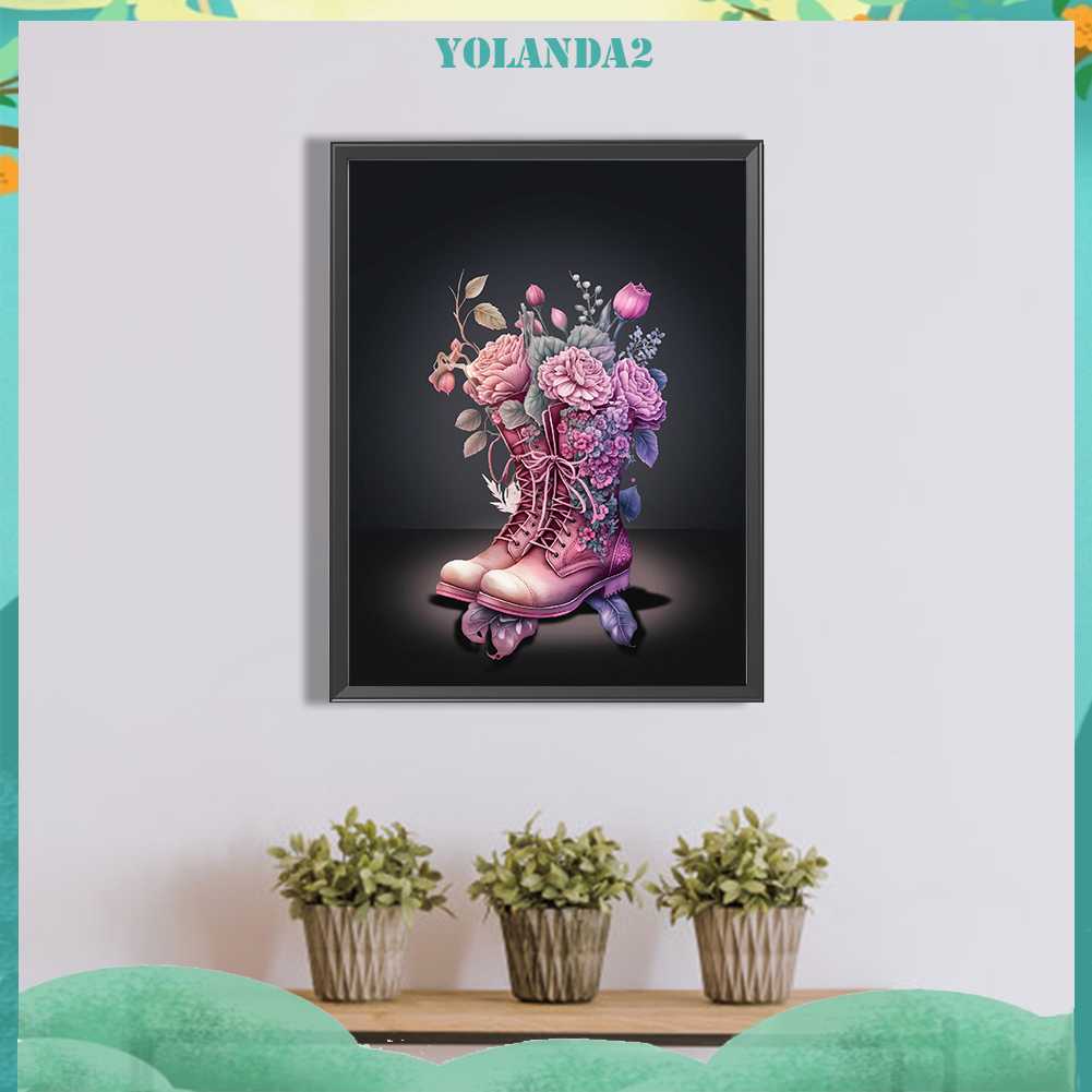 Tranh Đính Đá Kim Cương Toàn Bộ 5D DIY Hình Giày Bốt