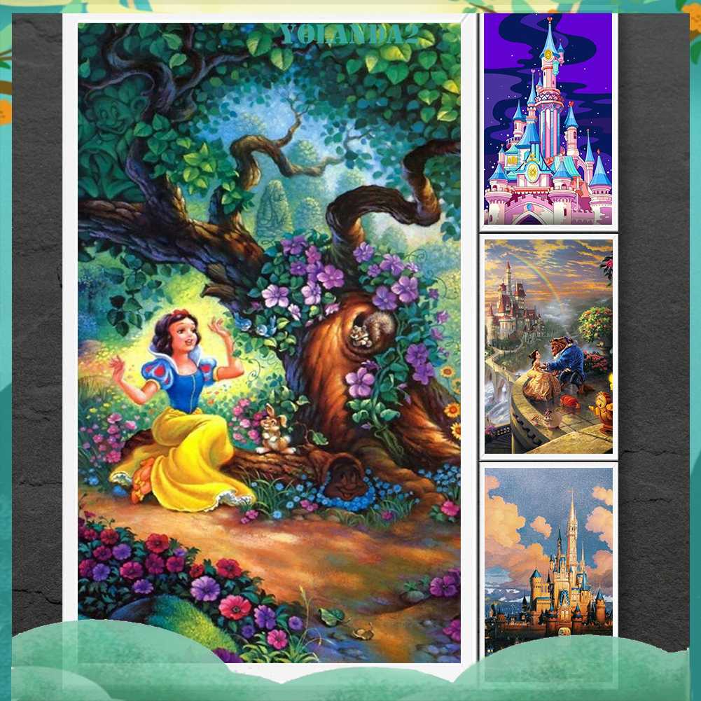 Bộ Tranh Đính Đá 5D Họa Tiết Hoạt Hình Độc Đáo DIY Dùng Trang Trí Nhà Cửa