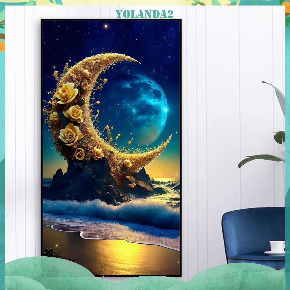 Tranh Đính Đá Kim Cương Toàn Bộ 5D DIY Hình Vẽ Phong Cảnh Trang Trí Nhà Cửa