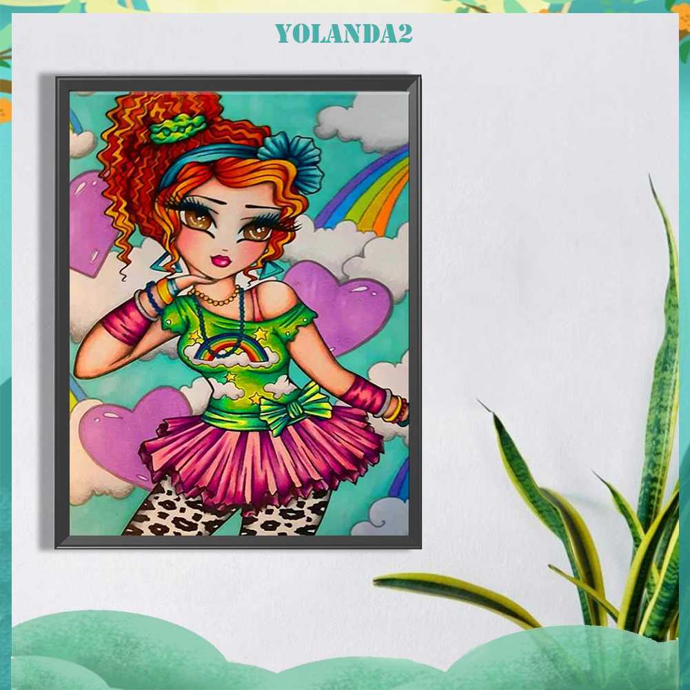 Tranh Đính Đá Kim Cương Toàn Bộ 5D DIY Hình Vẽ Cô Gái Trang Trí Nhà Cửa