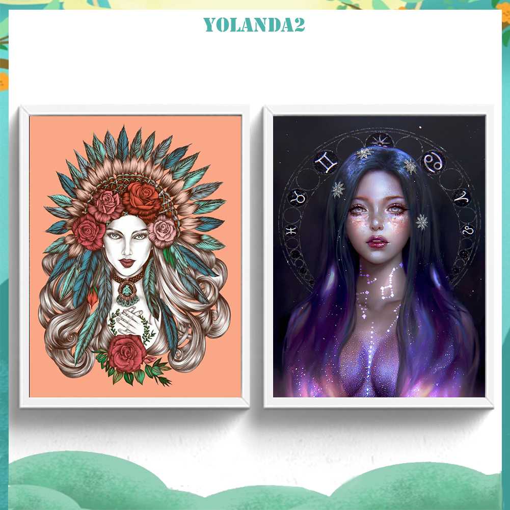 Tranh Đính Đá Kim Cương Toàn Bộ 5D DIY Hình Vẽ Cô Gái Trang Trí Nhà Cửa