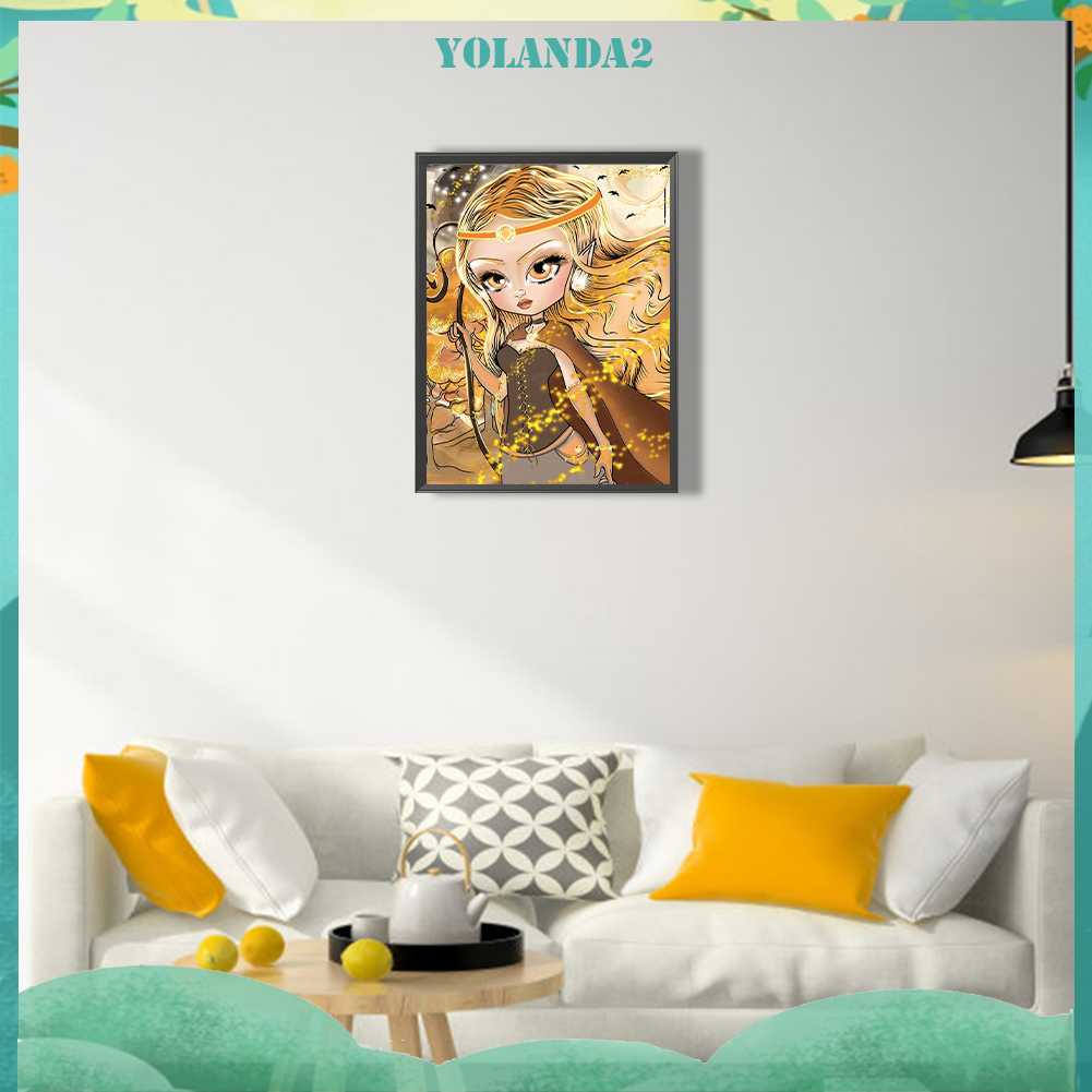 Tranh Đính Đá Kim Cương Toàn Bộ 5D DIY Hình Vẽ Cô Gái Trang Trí Nhà Cửa