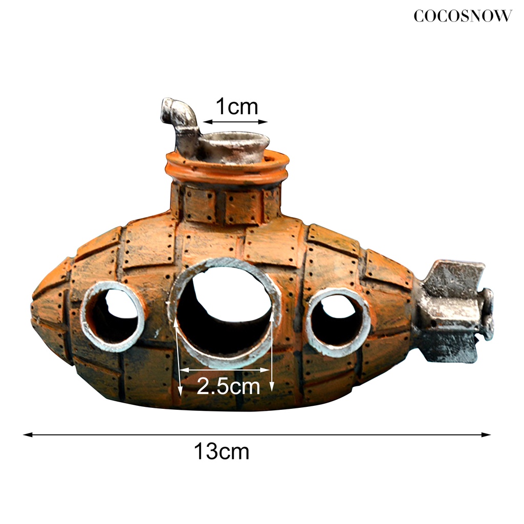Tàu Ngầm Trang Trí Bể Cá Bằng Nhựa Resin