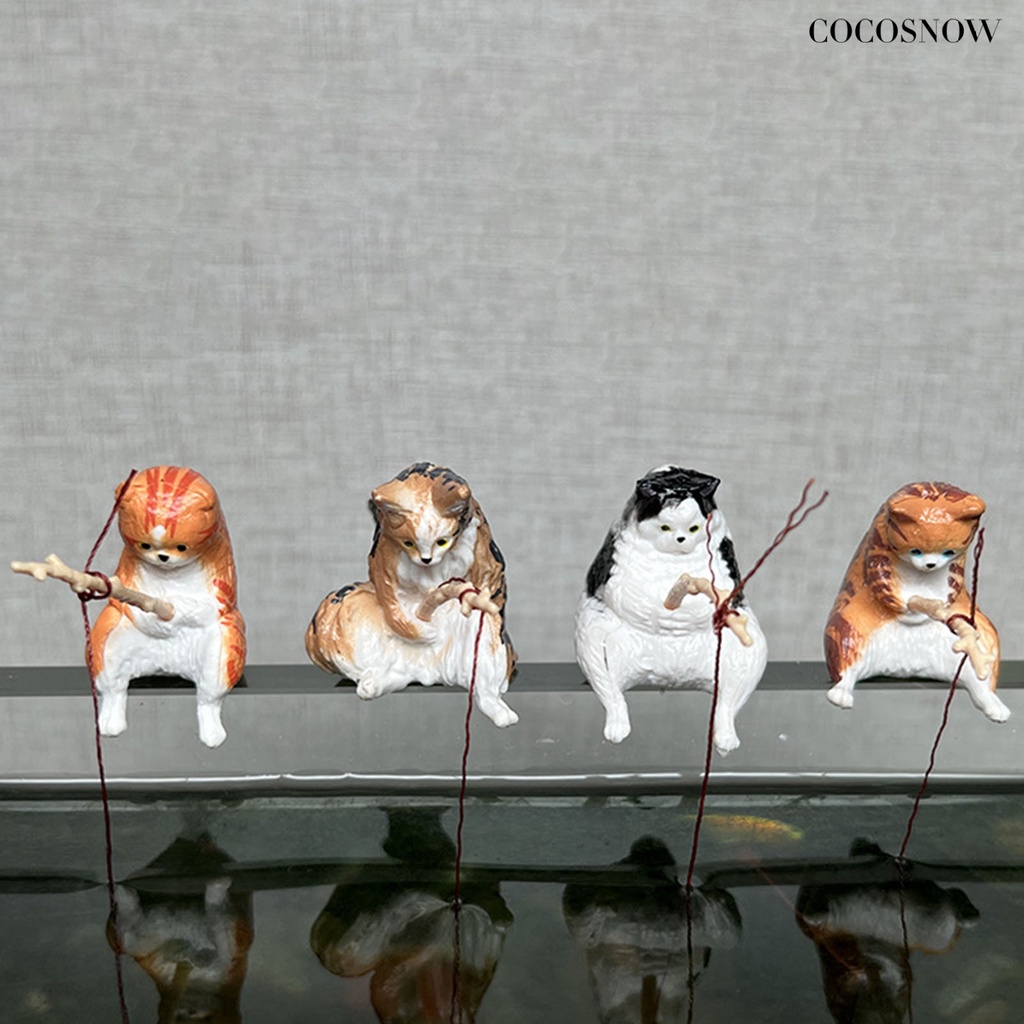 Phụ Kiện Trang Trí Bể Cá Hình Mèo Dễ Thương Bắt Mắt