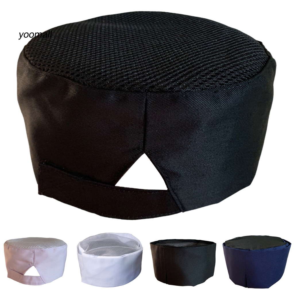 Yo / Mũ Đầu Bếp Nhật Bản Hàn Quốc Lưới Phẳng Thoáng Khí Có Thể Điều Chỉnh